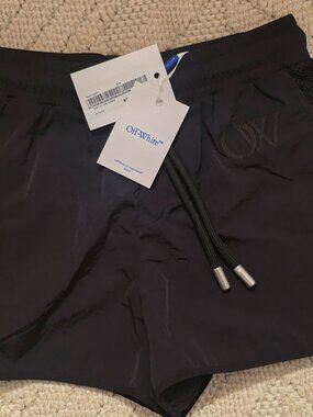 Off-White Black NY Mesh Shorts *AUTHENTIC*